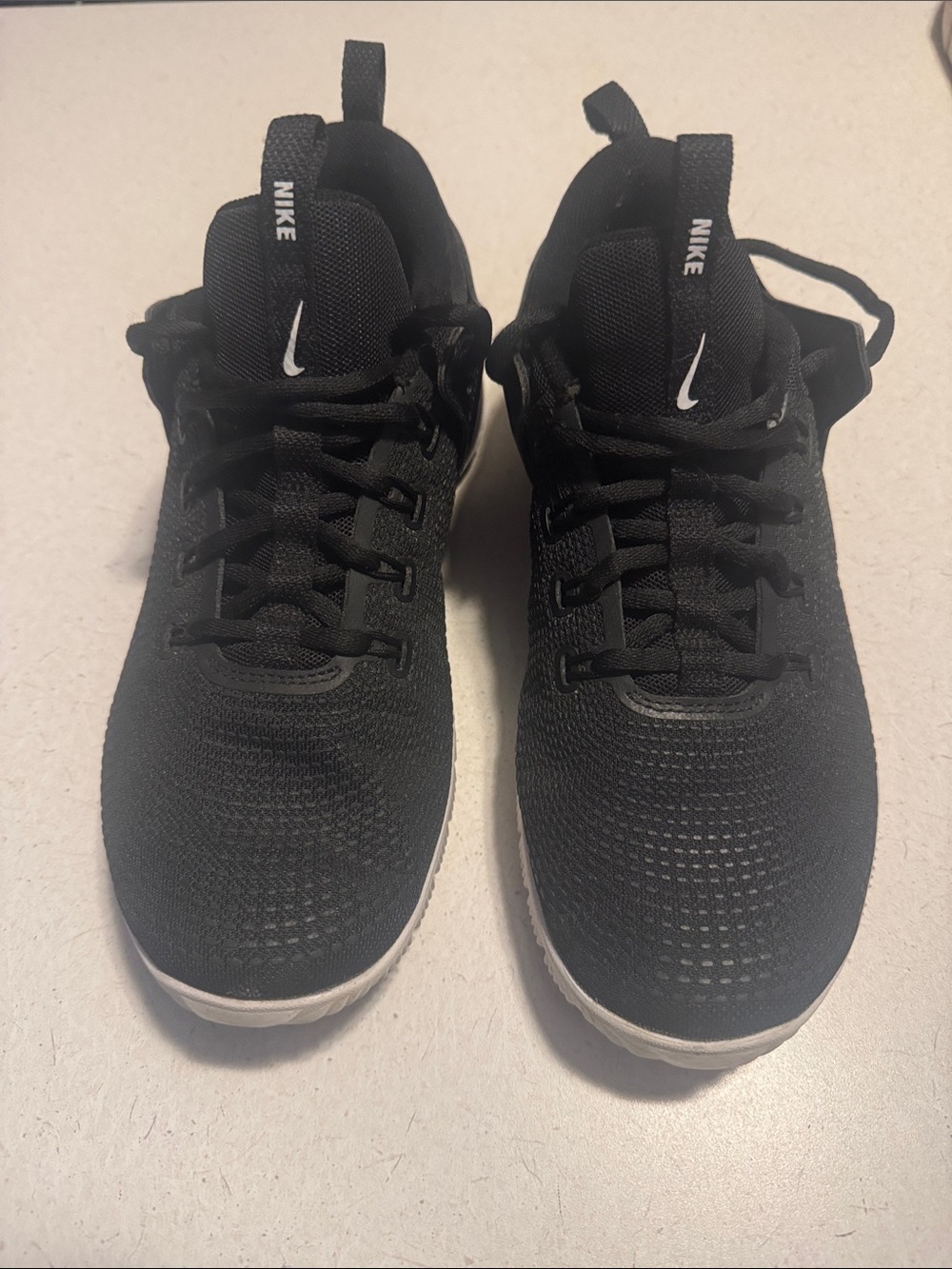 Nike Black and White Mesh Running Shoes